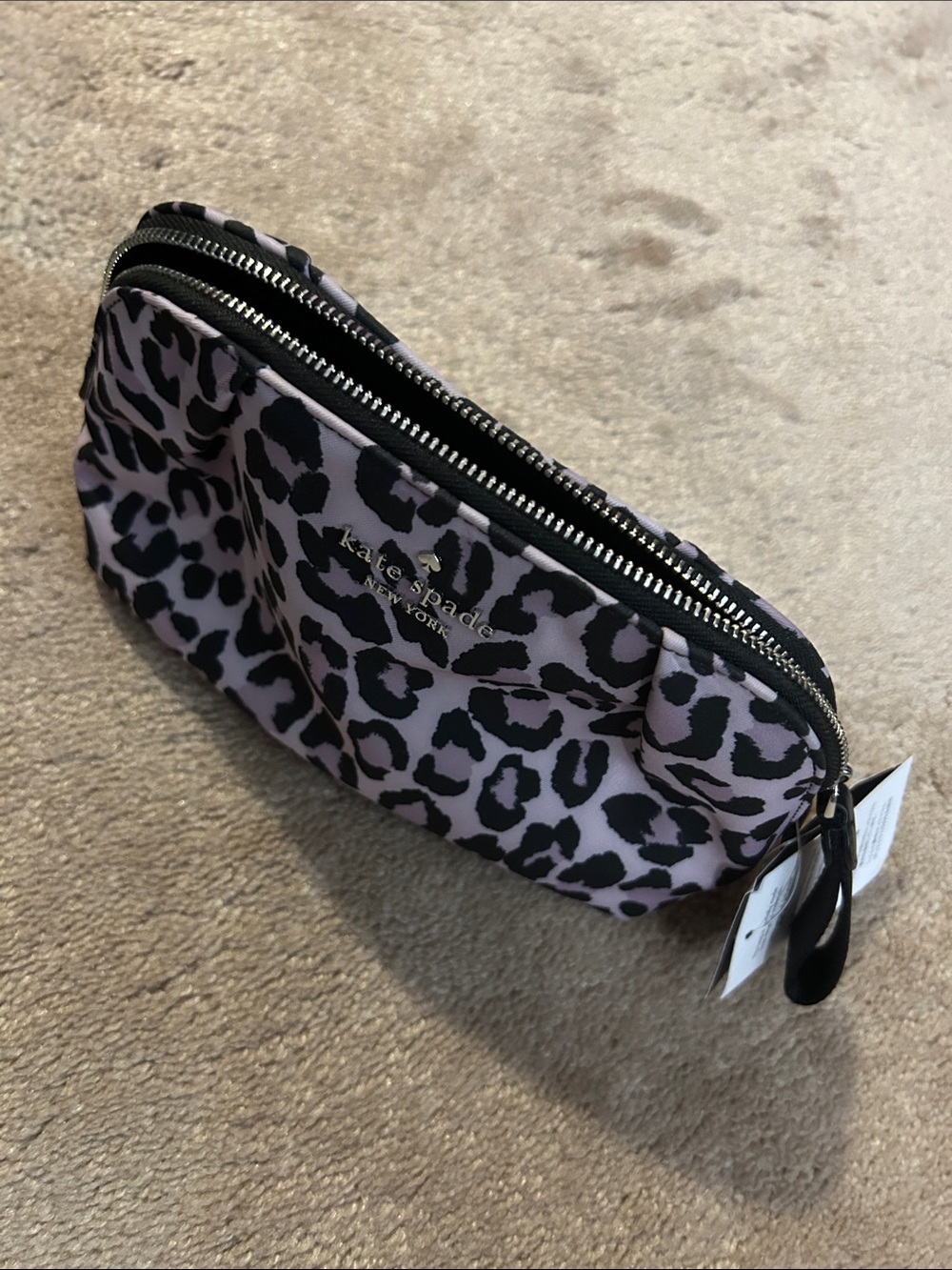 kate spade New York Lavender Leopard Cosmetic Pouch - Picture 2 of 6